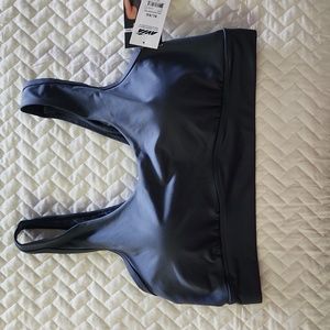 Women’s Twist Back Sports Bra. Grey, Size XL